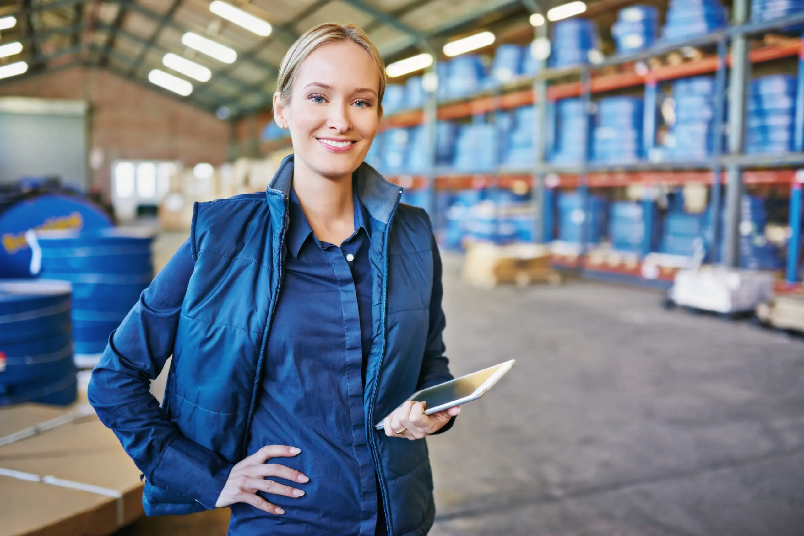 Tracking your order to its destination Shot of a woman using a digital tablet in a large warehousehttp://195.154.178.81/DATA/i_collage/pi/shoots/784458.jpg